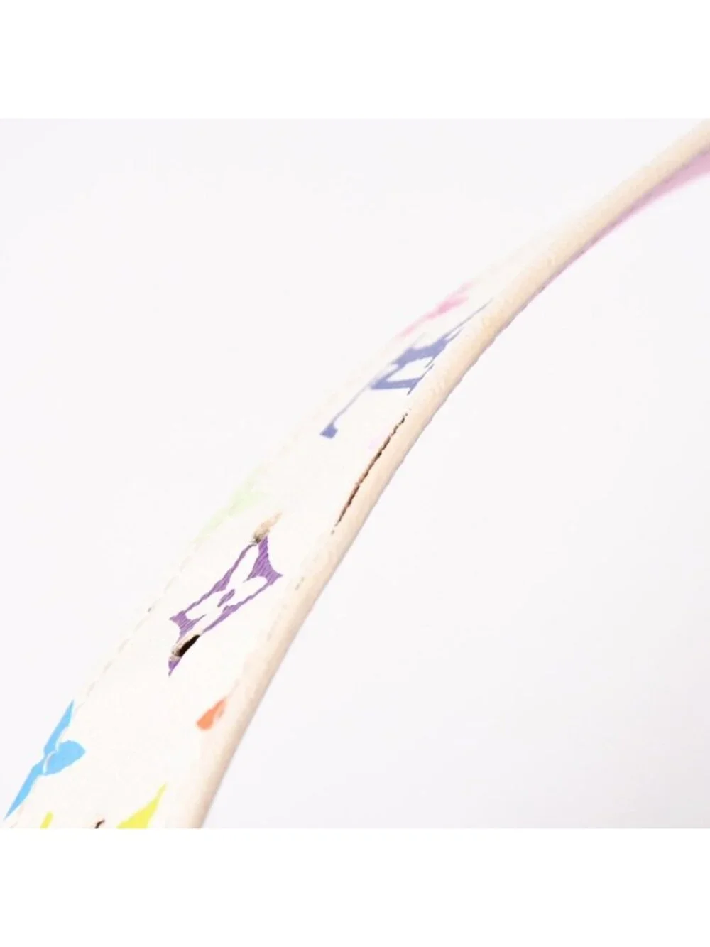 Louis Vuitton Ceinture Belt White Multicolor Gold